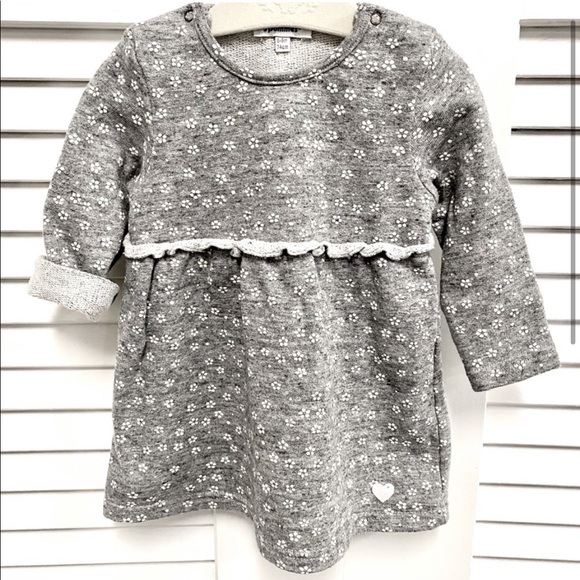 3Pommes Baby Girl Soft Sweater Dress - Picture 1 of 5